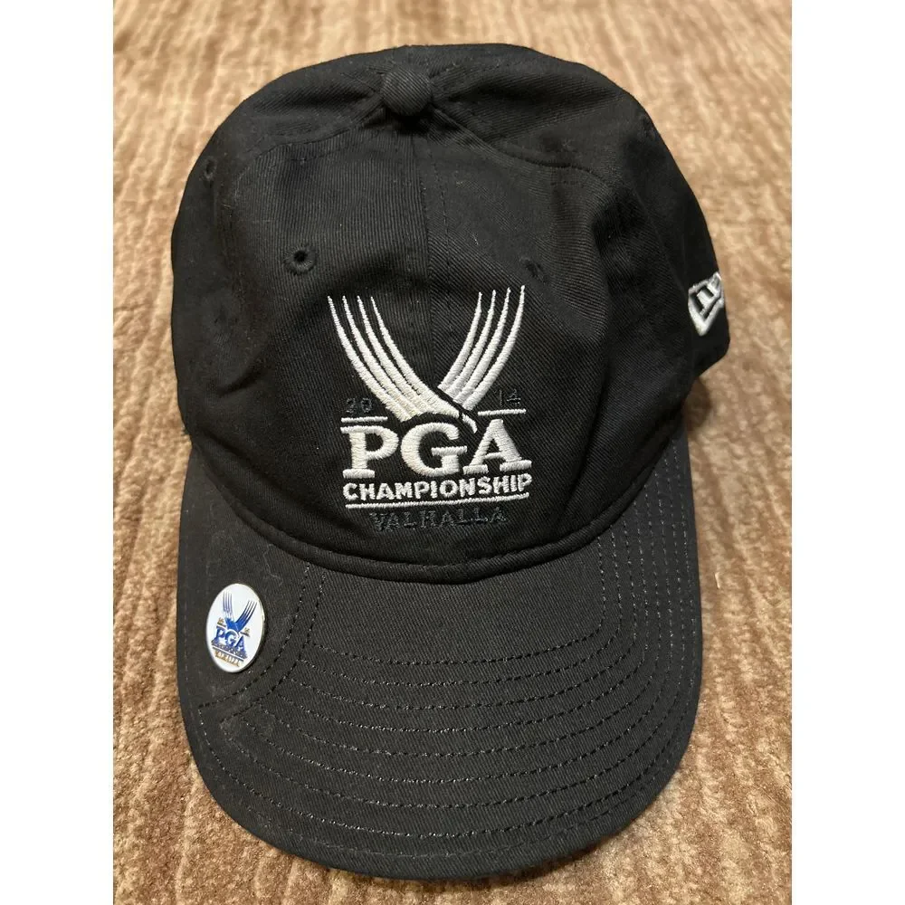 Vintage PGA Championship Hat Black 2014 Valhalla with Ball Marker New Era Buckle